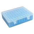 thumbnail image 3 of Caja de almacenamiento de joyería transparente, estuche de almacenamiento de joyería, 30 compartimentos, práctico con tapa, contenedor de cuentas para Azul, 3 of 9