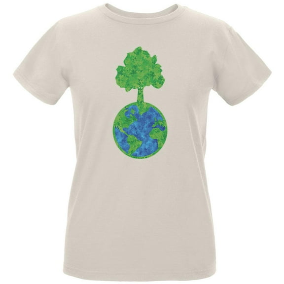 Earth Day - World Tree Women's Organic Natural T-Shirt