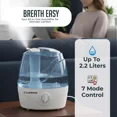 thumbnail image 6 of Cool Mist Humidifiers for Bedroom- 2.2L Quiet Ultrasonic, 360° Rotating Nozzle, Adjustable Mist, Auto Shut-Off, Filter-Free for Large Rooms, 6 of 6