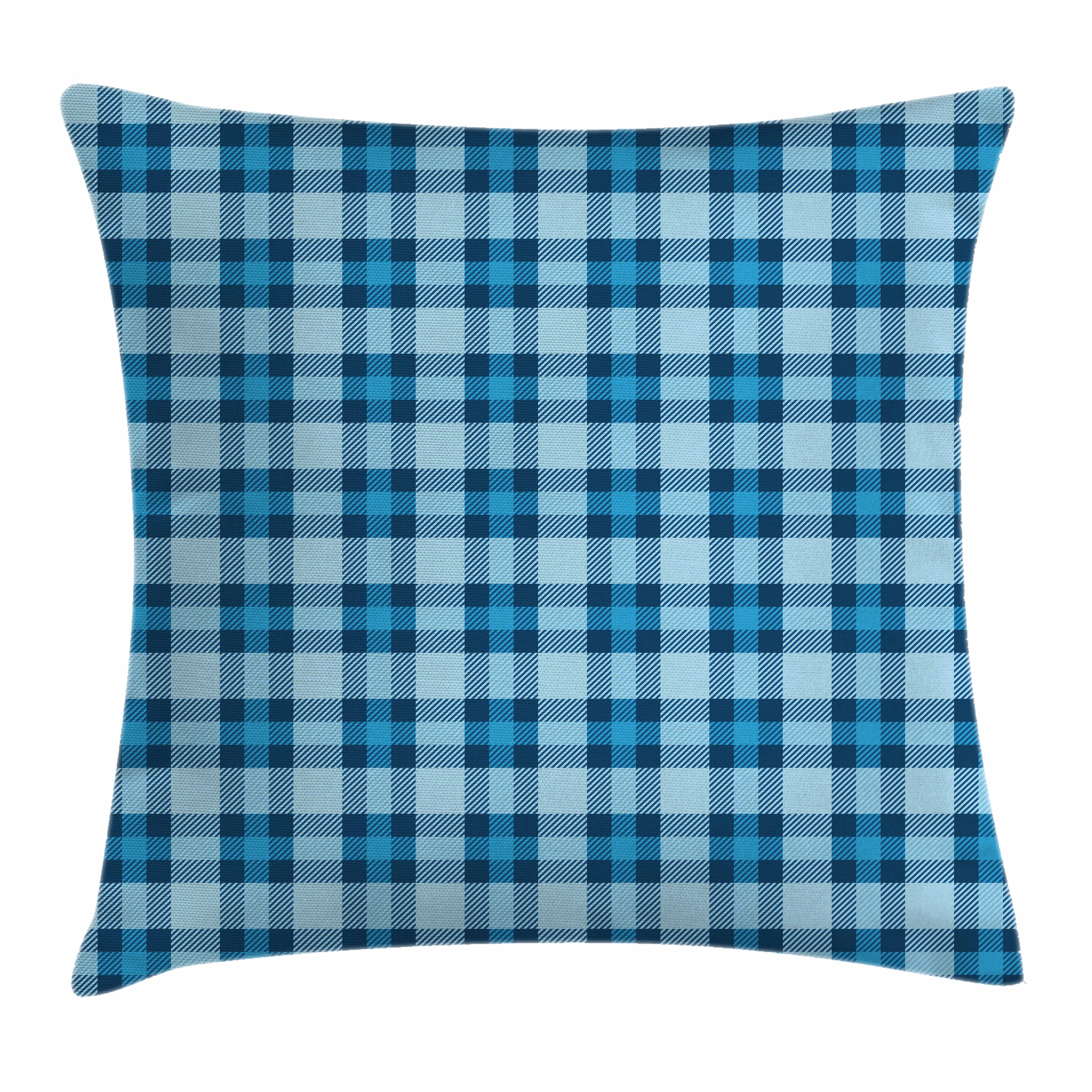 Checkered Throw Pillow Cushion Cover, Intersecting Stripes and Squares