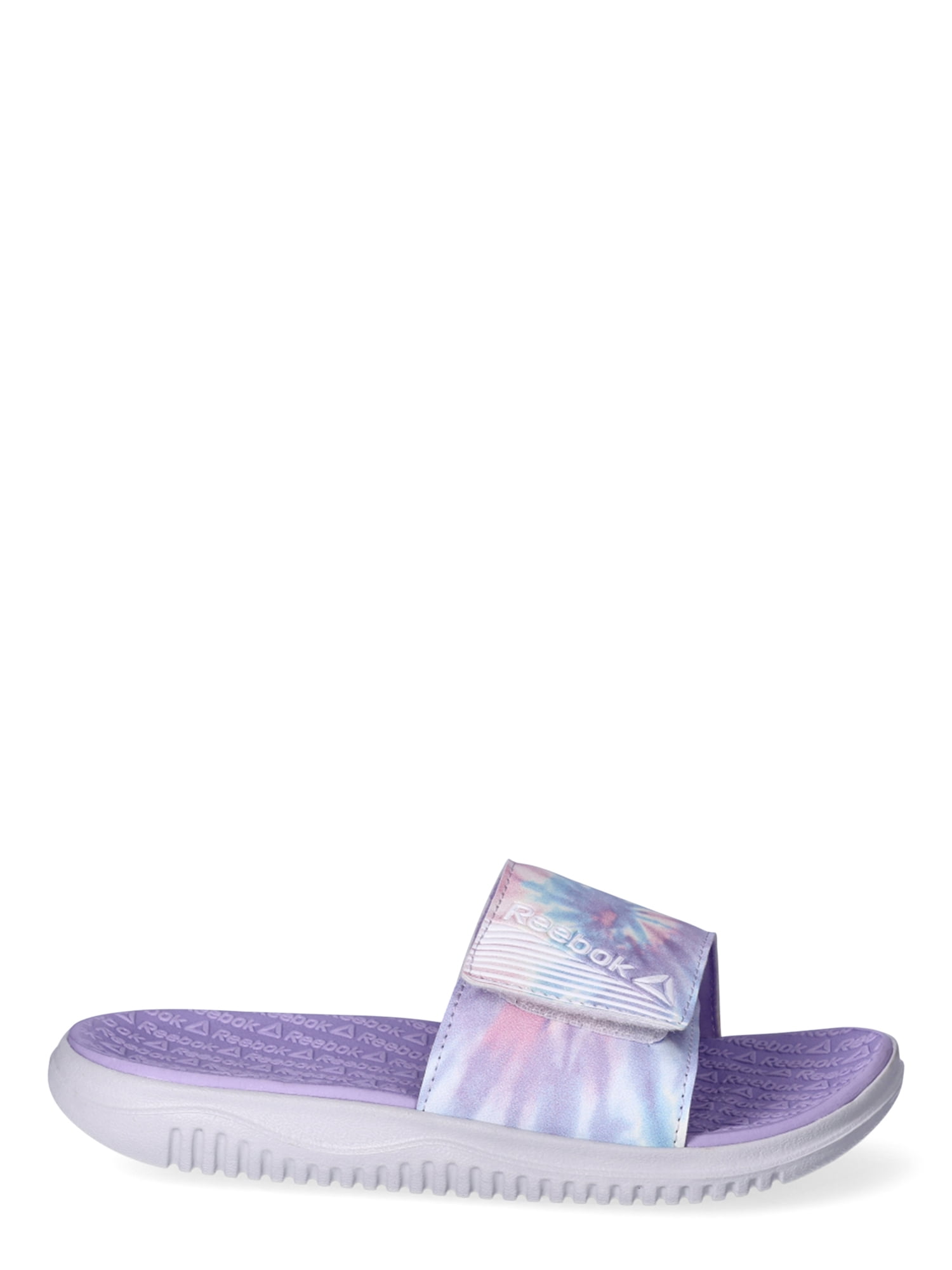 Reebok Girls Dual Density Comfort Slide Sandals with Adjustable Strap, Sizes 13-5
