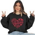 thumbnail image 4 of Wycnly Womens Valentine's Day Sweatshirt Crewneck Sweatshirt for Women Happy Valentine's Day Trendy Letter Print Pullover Sweater Ladies Girls Spring Loose Long Sleeve Tops, 4 of 6
