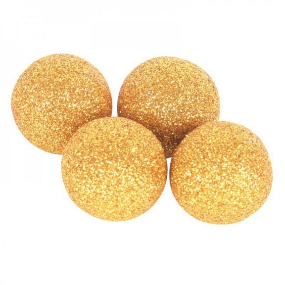 Clearance Sale!12Pcs Christmas Baubles Glitter Chic Round Christmas Balls Ornament Year Christmas Tree Decorations Gold