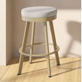 thumbnail image 3 of Amisco Swice 26 in. Swivel Counter Stool - Light Grey Polyester / Golden Metal, 3 of 7