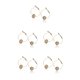thumbnail image 3 of Sonducket 1 par de pendientes de aro de cristal, pendientes de tuerca para banquete, fecha nocturna, joyería de moda, regalo personalizado, cuenta dorada Cuenta Blanca Dorada 5piezas Sonducket CBP227082, 3 of 5