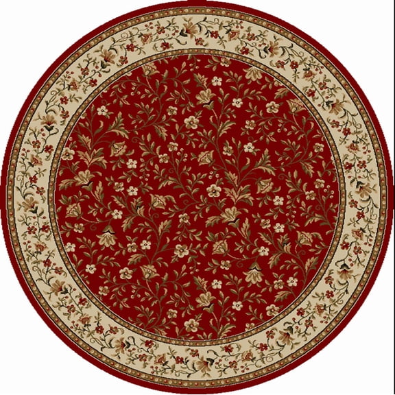 Radici Usa Como Area Rug 1593 Red Italian Bordered 8' x 8' Round