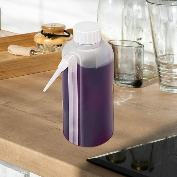 Niceauty 2Pcs Transparent Plastic Dressing Squeeze Bottles for Kitchen Sauce Dispensing