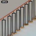 thumbnail image 3 of 4-Pack U-Shaped Stair Handrails, 36"H 1x1in Iron Tube, 43° Adjustable, Pre-Drilled Base, Solid Wall Install Only for Elderly/Kids Safety, 3 of 19