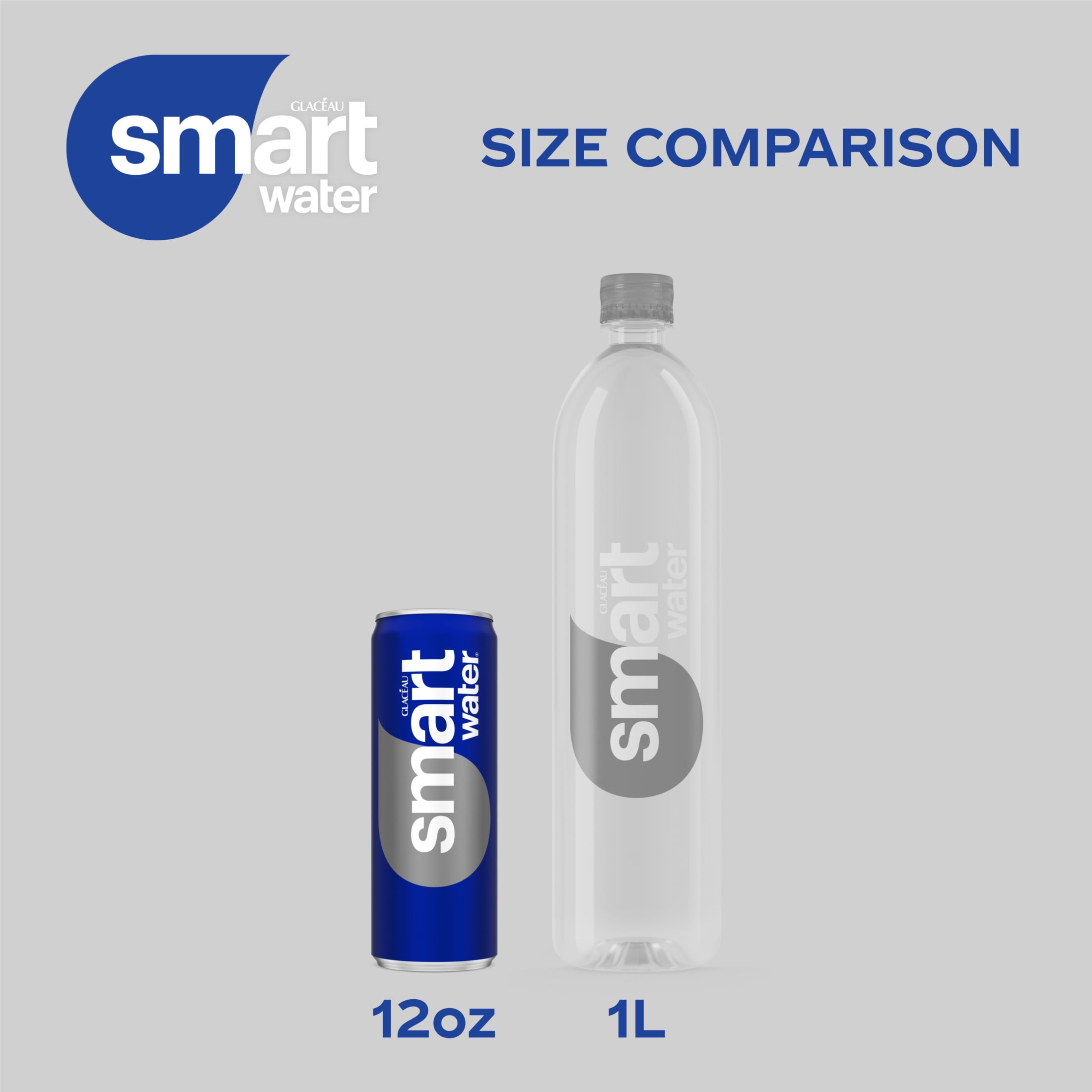 smartwater Vapor Distilled Water Cans, 12 fl oz, 8 Pack