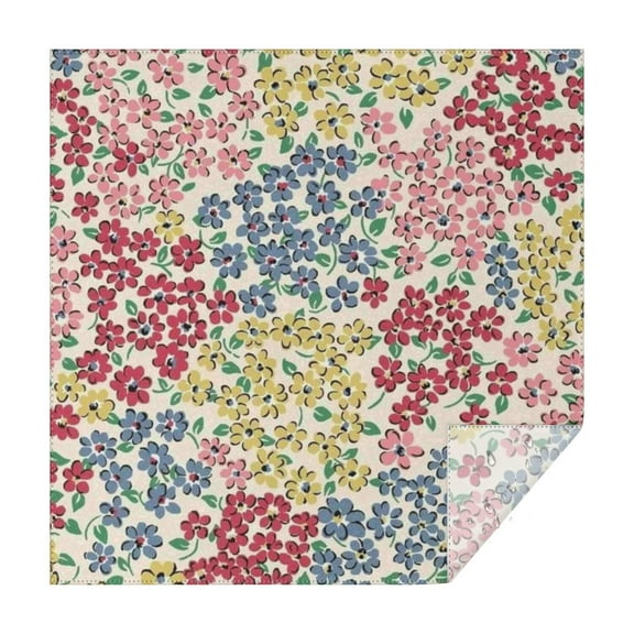 Pioneer Flower Floral Print Pattern Square Tablecloth,Waterproof Square Table Cover,Wipeable Spillproof Washable Table Cover for Home Kitchen Party Decor 42"X42"(107x107cm)