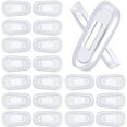 thumbnail image 1 of Plug-In Eyeglass Nose Pads, Transparent 7mm X 4mm Replacement Pieces, Soft Silicone Construction Offers Anti-Slip And Height Adjustment, Easy Installation For Various Glasses Frames, 1 of 6