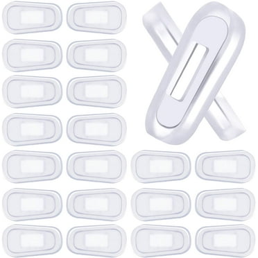 10 Pairs Silicone Nose Pad Covers Transparent Silicone Glasses Nose Cushion Piece Soft Eyeglasses Anti-Slip Nosepads