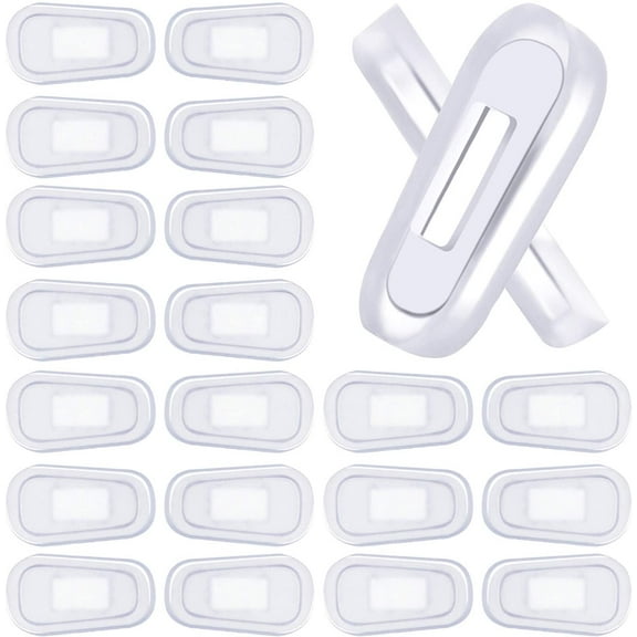 10 Pairs Silicone Nose Pad Covers Transparent Silicone Glasses Nose Cushion Piece Soft Eyeglasses Anti-Slip Nosepads