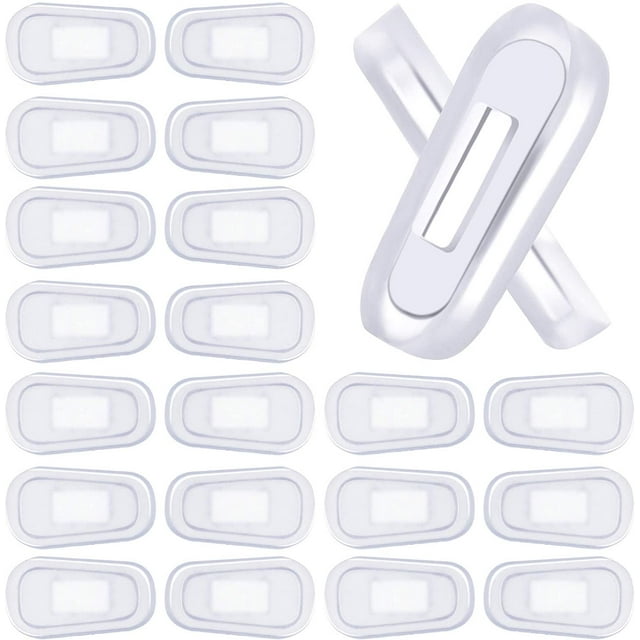 Plug-In Eyeglass Nose Pads, Transparent 7mm X 4mm Replacement Pieces, Soft Silicone Construction Offers Anti-Slip And Height Adjustment, Easy Installation For Various Glasses Frames
