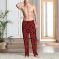 thumbnail image 5 of Vsdgher Rose Flowers Print Mens Pajama Pants Sleep & Lounge Pants, PJ Bottoms With elastic waistb and Pockets, 5 of 5