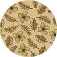thumbnail image 1 of Ahgly Company Indoor Round Patterned Light Brown Area Rugs, 7' Round, 1 of 6