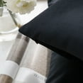 thumbnail image 2 of Phantoscope Soft Silky Velvet Series Square Decorative Throw Pillow Cushion for Couch, 20" x 20", Black, 2 Pack, 2 of 7