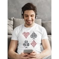 thumbnail image 2 of Playing Cards Symbols Ethnic T-Shirt Men -Image by Shutterstock, Male 3X-Large, 2 of 4