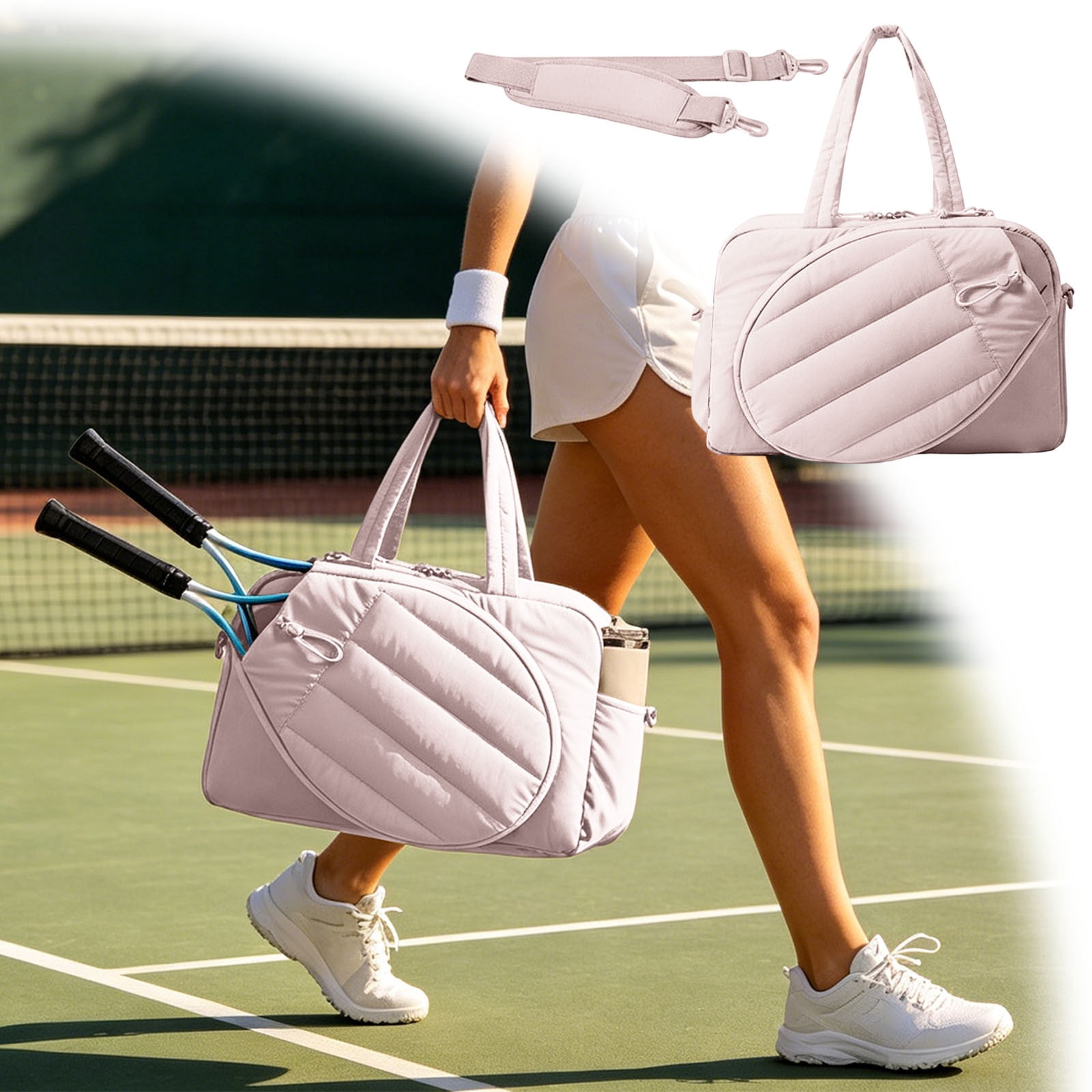 Tennis Backpack with Ball Compartment – Fits Two Tennis Balls, Separate Shoe & Water Bottle Storage, Fashion Design for Daily Use