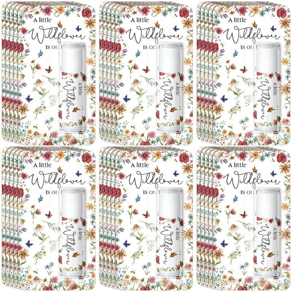 Bálsamo labial Sacubee a Little Wildflower Baby Shower, paquete de 30