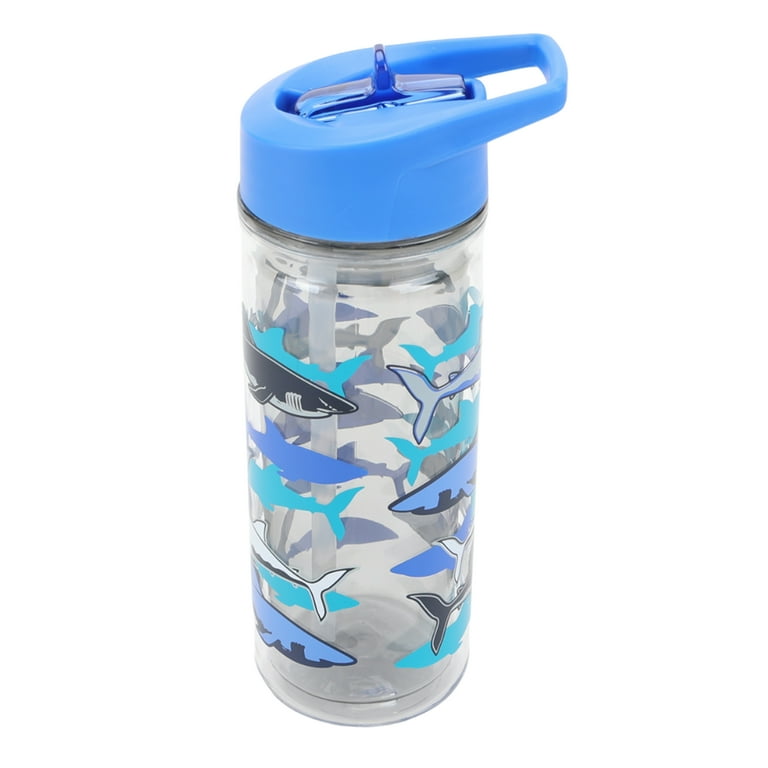 Your Zone 14-Ounce Plastic Water Bottle with Lid and Straw