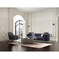 thumbnail image 5 of Enza Home Vienna Fabric Swivel Armchair in Petrol Blue/Rose Gold, 5 of 5