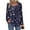 Blue-sf180, variant on Womens Tunic Tops Leopard Long Sleeve Loose Fit T Shirts Pleated Casual Blouses for Leggings Plus Size