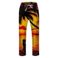 thumbnail image 4 of SNOWSONG Pants for Men, Sweatpants for Men Men's Casual 3D Printed Beach Pants Loose Trend Trousers, Baggy Pants Men, Halloween Pajamas, 1xPants, Yellow 2XL, 4 of 6