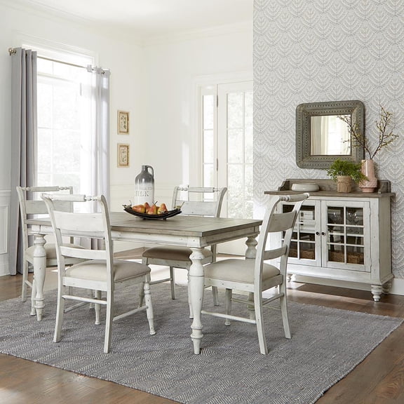 Liberty Furniture Whitney 5 Piece Rectangular Dining Room Table Set - White