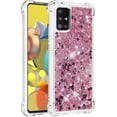 thumbnail image 3 of Compatible with Samsung Galaxy A51 5G Case Glitter Luxury Cute Love Liquid Quicksand Clear TPU Girls Women Stylish Bumper Shockproof Protective Case for Samsung Galaxy A51 5G Rose Gold YB, 3 of 12