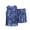 Blue#7, variant on Tnhcen Women's Nylon Spandex Pajama Set Sleeveless Crew Neck Front Short Back Long Back Button Cotton - like Loungewear Sleepwear 3XL - 5XL