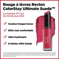 thumbnail image 7 of Revlon Lipstick, ColorStay Ultimate Suede Lipstick, High Impact Lip color with Moisturizing Creamy Formula, Infused with Vitamin E, 010 Finale, 0.09 Oz, 7 of 7