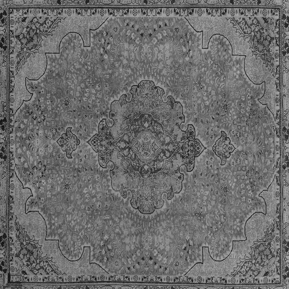 Ahgly Company Indoor Square Abstract Gray Modern Area Rugs, 8' Square