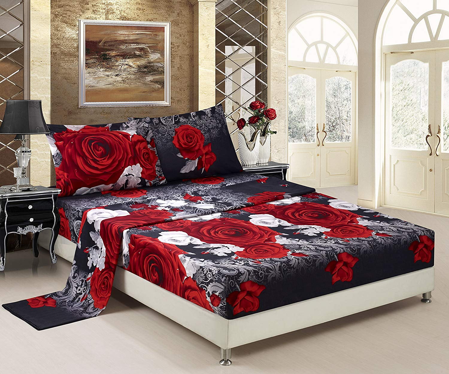 Egyptian 100% Cotton Comfort Bed Sheet Bedding Sheet Set Twin Queen King 