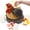 chicken-brown, variant on MaoGoLan 23.5" Pink Giant Axolotl Stuffed Animals with 3 Babies Inside Large Axolotl Plush Toy with Movement can Make Sounds