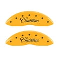 thumbnail image 2 of MGP 4 Caliper Covers Engraved Front Cadillac Engraved Rear ATS Yellow finish black ch Fits select: 2015-2017 CADILLAC ATS LUXURY, 2018 CADILLAC ATS-V, 2 of 6