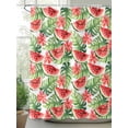 thumbnail image 2 of Fsddascl Watermelon Shower Curtain Set - 48" x 72" Washable Bathtub Curtain with 12 Hooks, Summer Fruit Flowers Leaf Tropical Plant Waterproof Fabric Stall Shower Curtains for Bathroom/Bathtub Décor, 2 of 6