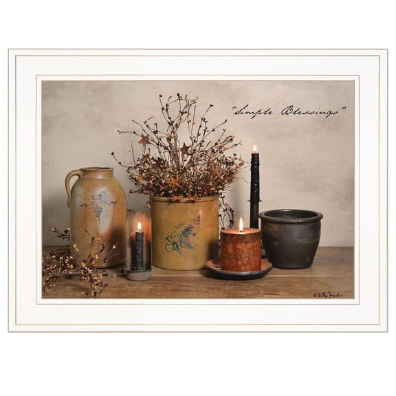 TrendyDecor4U Simple Blessings By Billy Jacobs Framed Print BJ1018K-226G