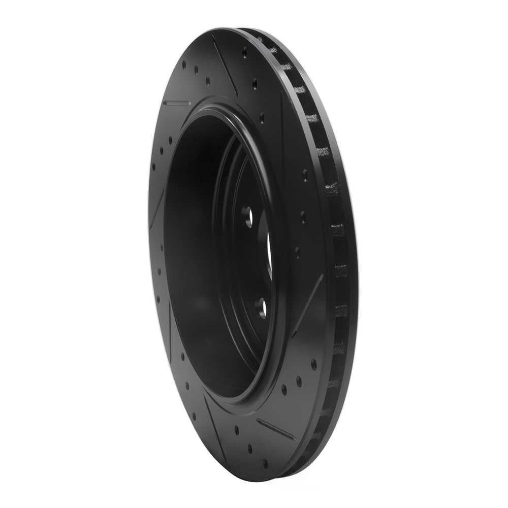 Dynamic Friction Company 633-42006L DFC Brake Rotor - Drilled And Slotted - Black