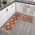 thumbnail image 2 of Colorful Geometric Triangle Diamond Pattern Kitchen Rugs Sets Of 2,Anti Fatigue Kitchen Mat Rugs Non Slip Washable,Decorative Kitchen Floor Mats for Kitchen,Sink,Laundry,17"x30"+17"x47", 2 of 7