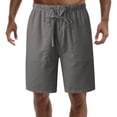 thumbnail image 1 of Aayomet Mens Workout Shorts Waist Drawstring Elastic Waist Solid Shorts With Pockets (Gray, XL), 1 of 5