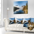 thumbnail image 2 of Designart Bohinj Lake Panorama - Seashore Throw Pillow - 18x18, 2 of 4