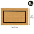 thumbnail image 4 of mDesign Coir and Rubber Non-Slip Indoor/Outdoor Entryway Door Mat, Natural/Black, 4 of 8