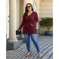 thumbnail image 6 of Sucegi Women's Plus Size Knit Cardigan, Designed Specifically for Autumn & Winter—Vintage-Style Fall Outerwear, Stretchy with Practical Pockets., 6 of 7