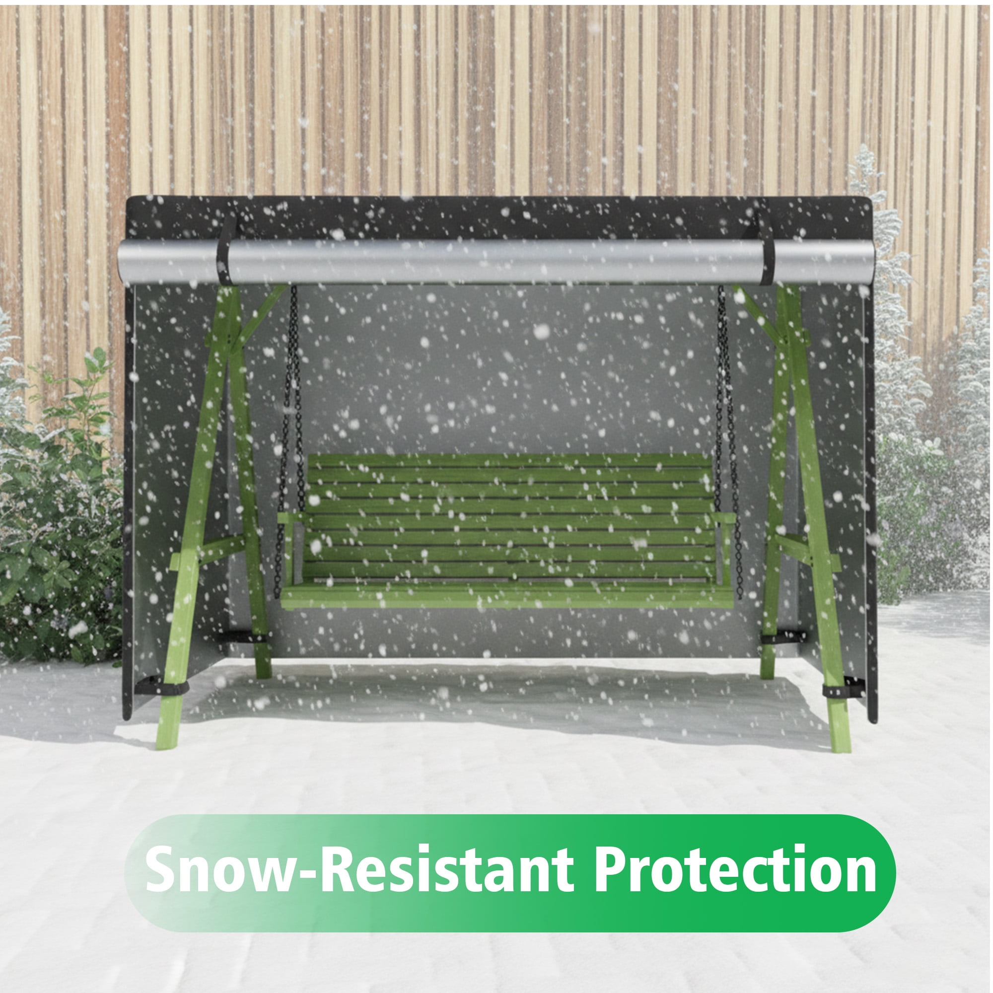 COSYUMI Outdoor Swing Covers for 3 Seater, Patio Swing Cover for Outdoor Patio Swing, Waterproof Hammock & UV Resistant Swing Canopy Cover, Garden Swing Chair Cover Furniture Protector,65x49x66Inch