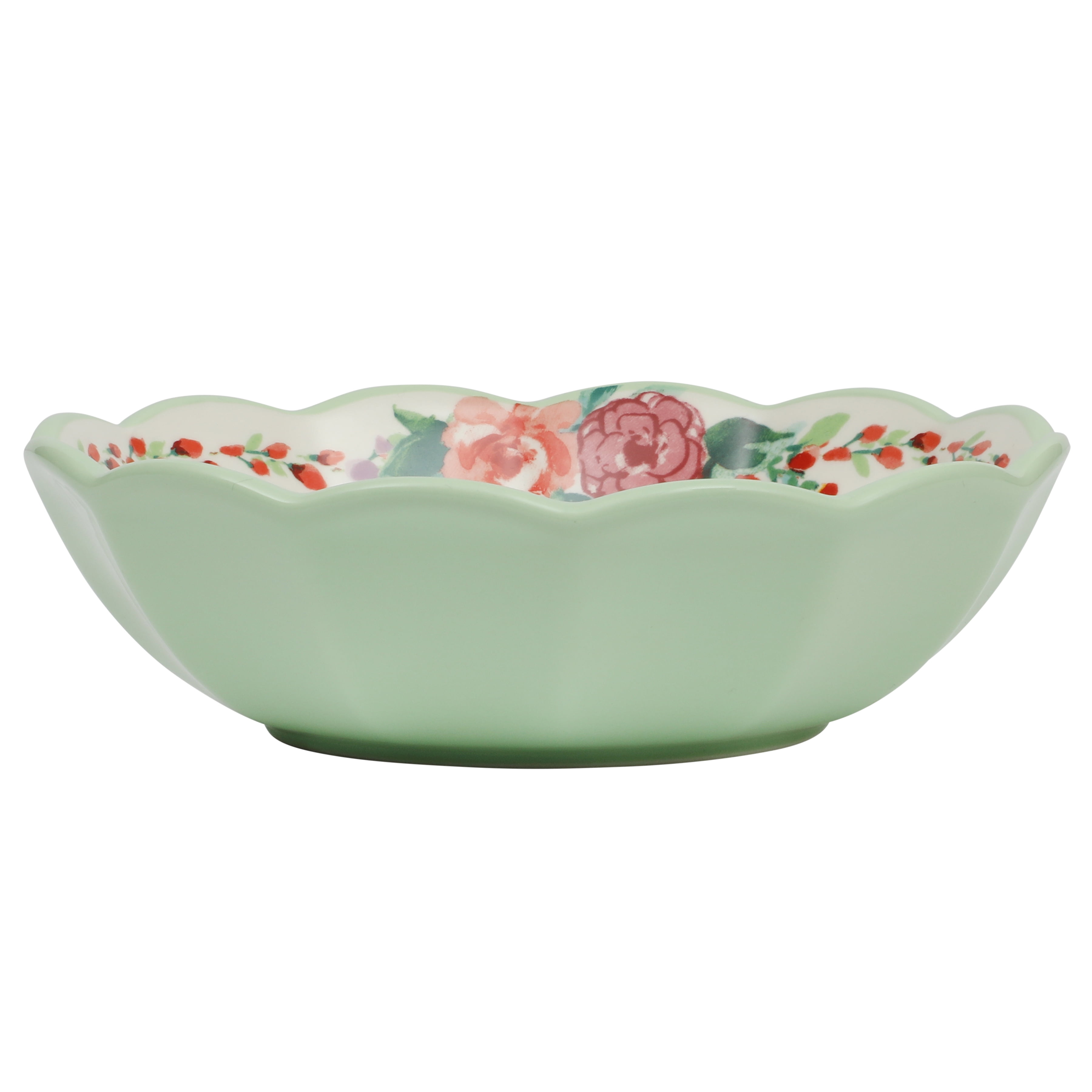 The Pioneer Woman Painted Meadows Green Floral Cereal Bowl, 7.27 in