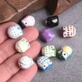 thumbnail image 3 of U8MO 5pcs Owl 15mm Handmade Painting Ceramic Porcelain Loose Beads DIY Jewelry Lot-Gray, 3 of 3