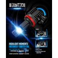 thumbnail image 4 of BEAMTECH H11 LED Bulb, 12000LM 60W Fanless In Line H8 H9 6500K Xenon White, 4 of 10