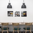 thumbnail image 3 of Wine Pictures Wall Art - Home Bar Wall Decor Black and White Wine Glasses Dining Room Canvas Wall Art Framed 12"X12"X3, 3 of 6