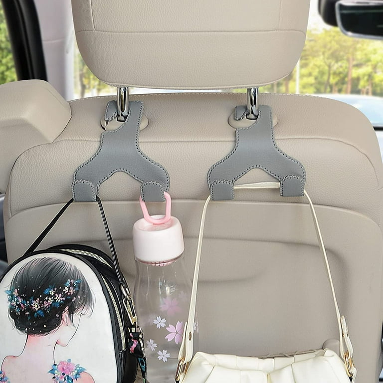 Car Purse Hook, 2 In 1 Car Headrest Hooks Car Seat Hooks Durable
